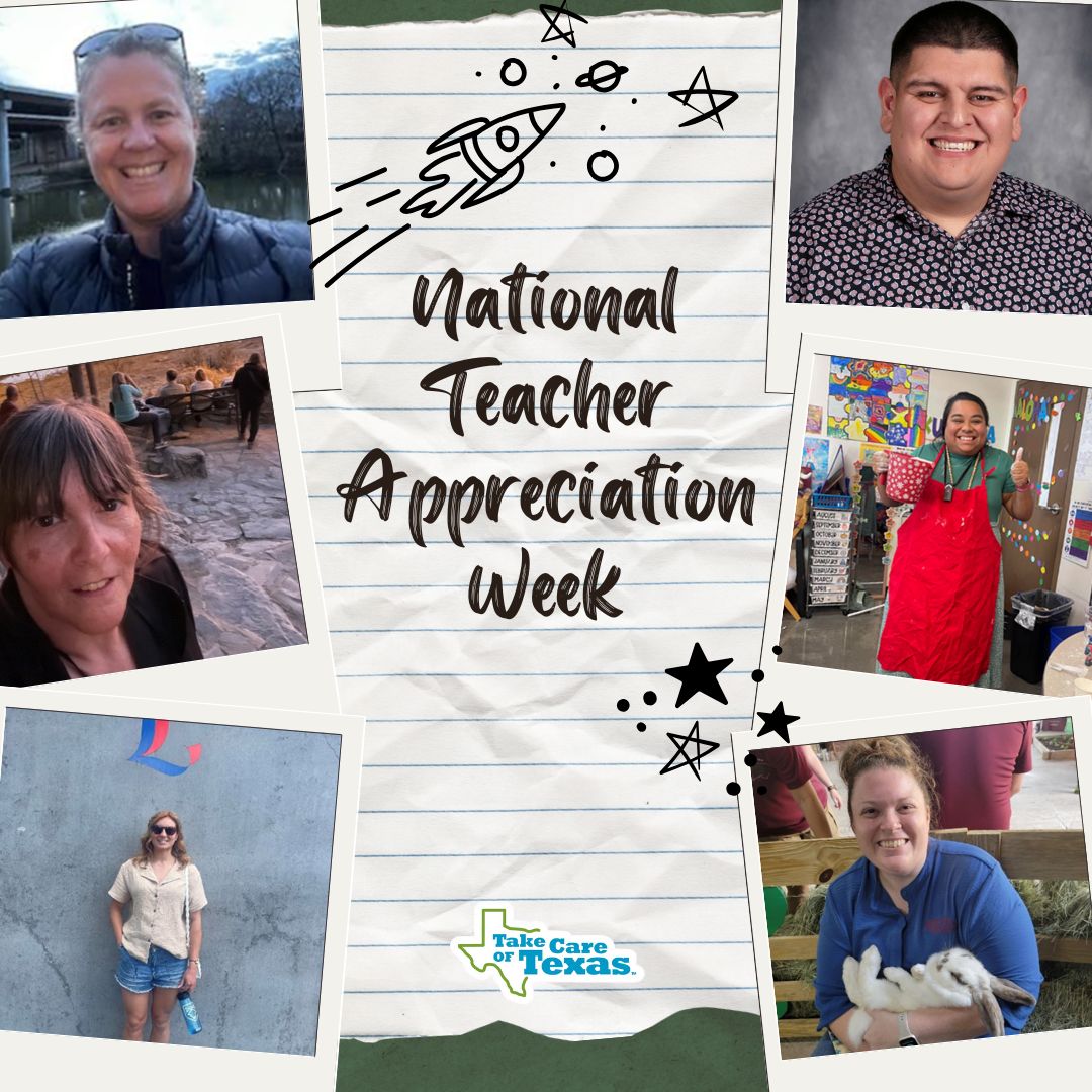 Take Care Of Texas (@takecareoftx) on Twitter photo Happy Teacher Appreciation Week! π A huge thank you to all the educators making a difference in Texas classrooms. We're proud to have the Take Care of Texas Ambassadors as part of our community! Check out the Ambassador Program here.π loom.ly/o9J-ak8 Happy Teacher Appreciation Week! π A huge thank you to all the educators making a difference in Texas classrooms. We're proud to have the Take Care of Texas Ambassadors as part of our community! Check out the Ambassador Program here.π loom.ly/o9J-ak8