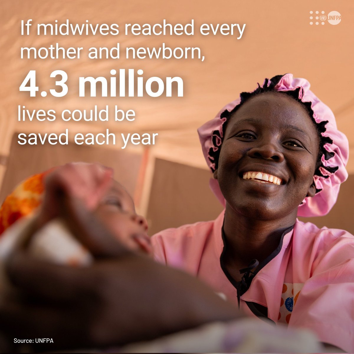 Midwives could help prevent nearly two thirds of maternal and newborn deaths and stillbirths worldwide. 👩‍🍼
But they need adequate funding and support.

See how <a href="/UNFPA/">UNFPA</a> is working to ensure #SafeBirth.
unf.pa/idm
#DayoftheMidwife
