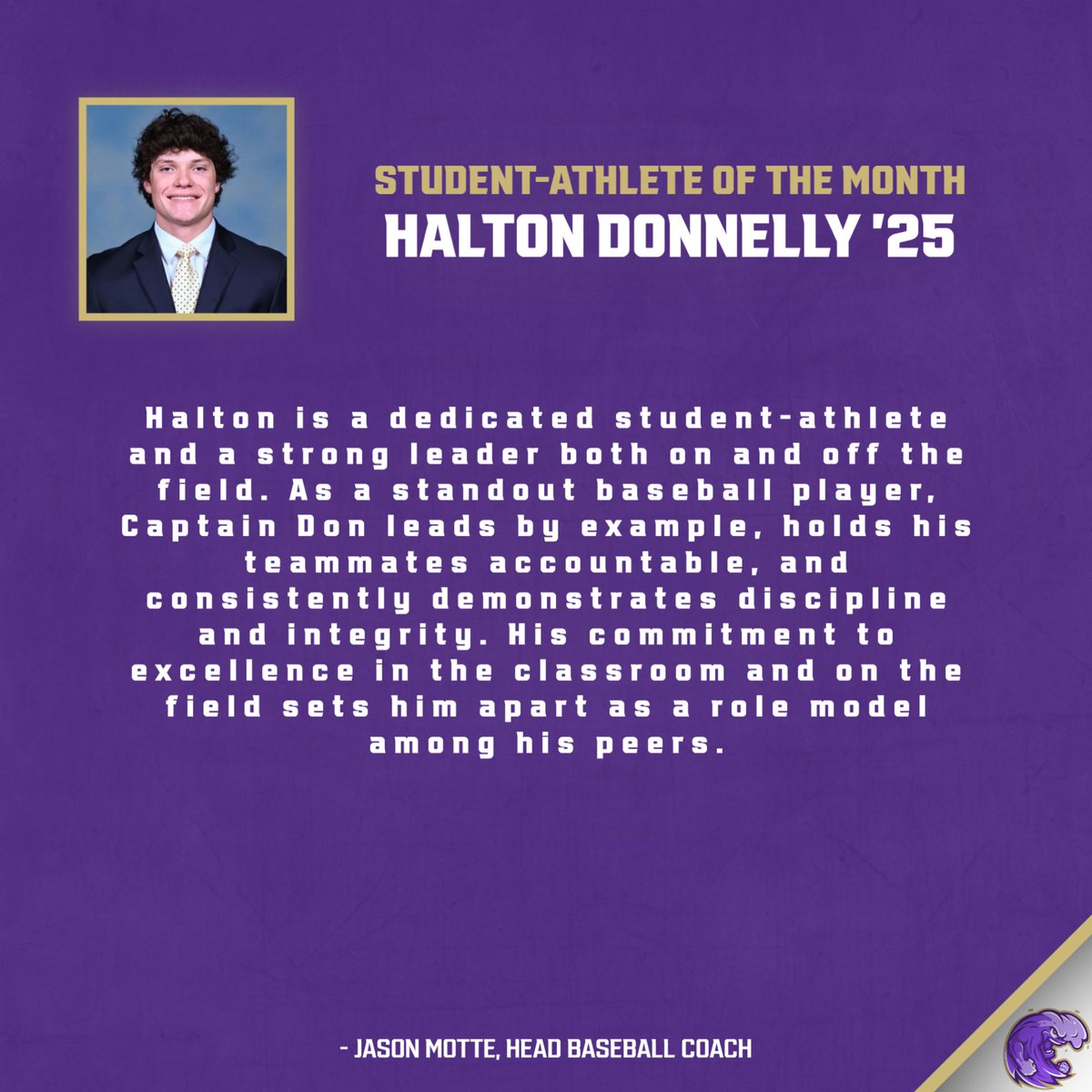 Congrats to our student athlete for May. Halton Donnelly, Go Brothers!

<a href="/CBHSBaseball/">CBHSBaseball</a>