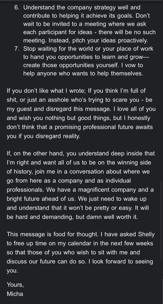 The rest of the email: