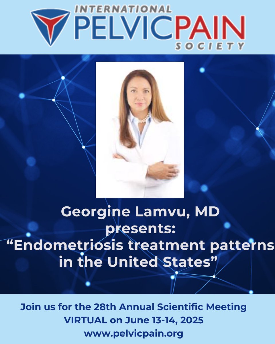 Connect with top experts in pelvic pain research at the Virtual IPPS Annual Meeting! Georgine Lamvu, MD
presents: “Endometriosis treatment patterns in the United States” 

Register now: pelvicpain.org/annual2025/reg…