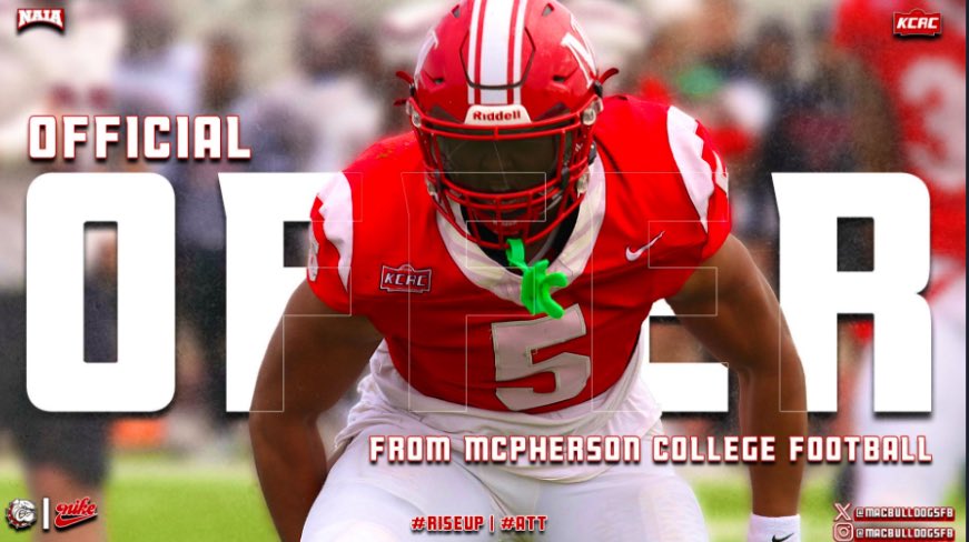 Kylan Smart (@kylansmart) on Twitter photo #AGTG Extremely blessed to receive my first offer from Mcpherson College! <a href="/CoachTowels/">J. Towels III</a> <a href="/HebronFootball/">Hebron Hawks Football</a> <a href="/CoachClay29/">CoachClay</a> <a href="/CoachLeppke/">Mitch Leppke</a> <a href="/MACBulldogsFB/">McPherson Football</a> #AGTG Extremely blessed to receive my first offer from Mcpherson College! <a href="/CoachTowels/">J. Towels III</a> <a href="/HebronFootball/">Hebron Hawks Football</a> <a href="/CoachClay29/">CoachClay</a> <a href="/CoachLeppke/">Mitch Leppke</a> <a href="/MACBulldogsFB/">McPherson Football</a>