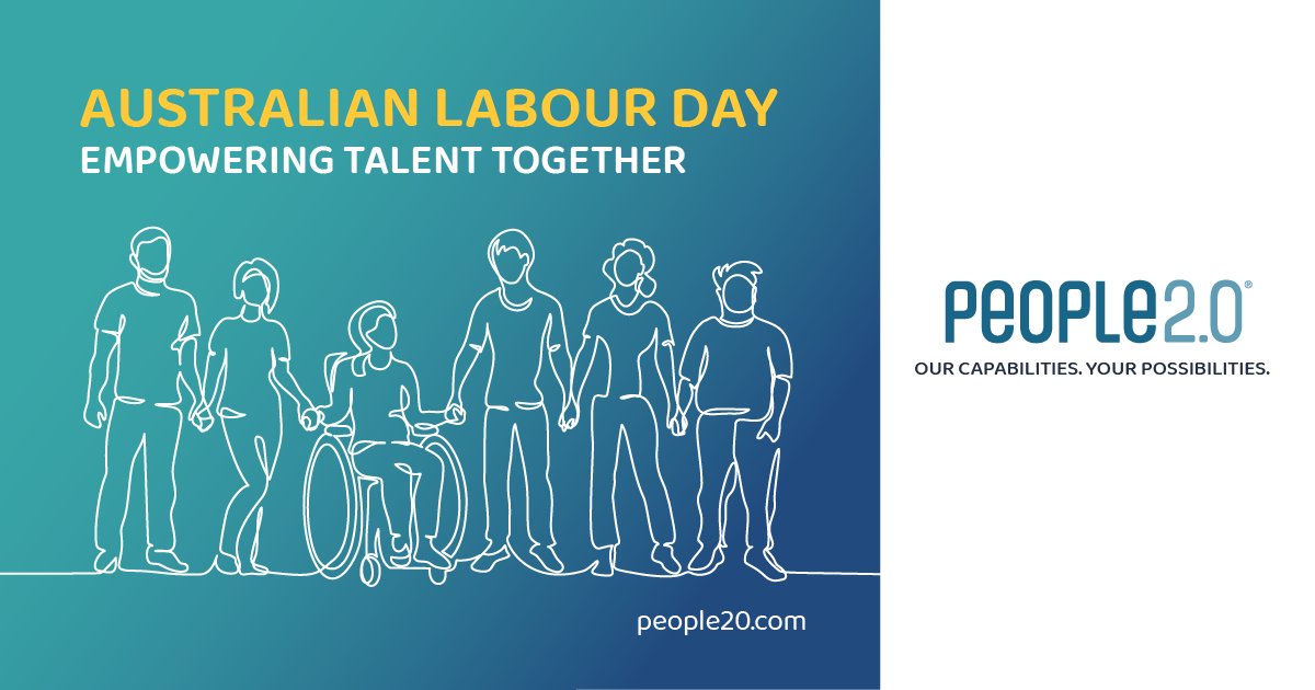 People2o's tweet image. On Australian Labour Day, we celebrate our local team, the professionals we support, and workers nationwide. We&apos;re proud to strengthen the connection between talent and opportunity across Australia. 

#AusLabourDay #GlobalWorkforce