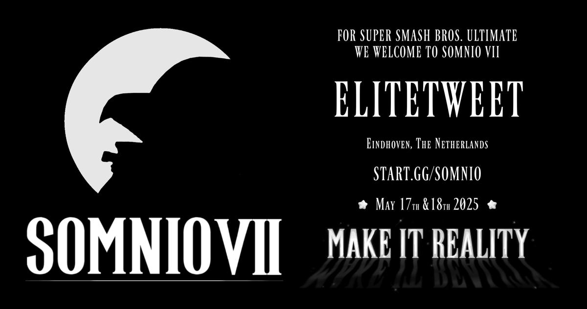 Somnio (@somnioevents) on Twitter photo Our next player announcement for Ultimate.. The bird is the word, we welcome..
<a href="/elitetweet_bird/">elitetweet</a> !🌖
📅17th & 18th Of May
🎮Saturday: Melee, Rivals, Brawl*
🎮Sunday: Ultimate, Halo 3, Mario Kart 8, NWC: Nes edition and EGF
📺Tons of setups
📌Eindhoven, Dynamo Centre
Sign up⬇️ Our next player announcement for Ultimate.. The bird is the word, we welcome..
<a href="/elitetweet_bird/">elitetweet</a> !🌖
📅17th & 18th Of May
🎮Saturday: Melee, Rivals, Brawl*
🎮Sunday: Ultimate, Halo 3, Mario Kart 8, NWC: Nes edition and EGF
📺Tons of setups
📌Eindhoven, Dynamo Centre
Sign up⬇️