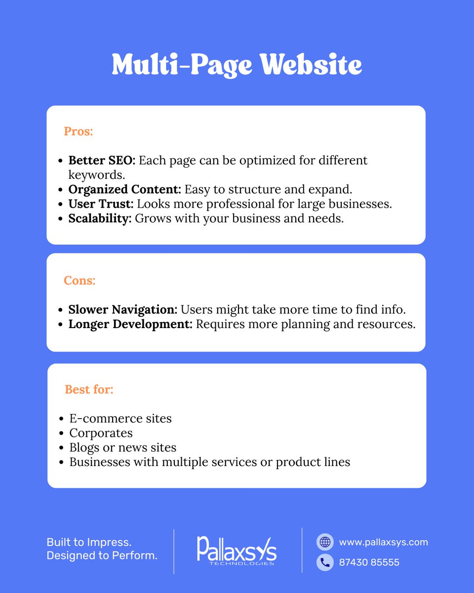 pallaxsys's tweet image. Tip:
✅ Go single-page if you want simplicity and speed.
✅ Choose multi-page for SEO, scalability, and complex needs.

#WebDesign #Pallaxsys #WebDevelopment #MobileAppDevelopment #AppDesign #ITServices #ITSolutions #DigitalMarketing #SEO #WebsiteDesign #Ecommerce #webdeveloper