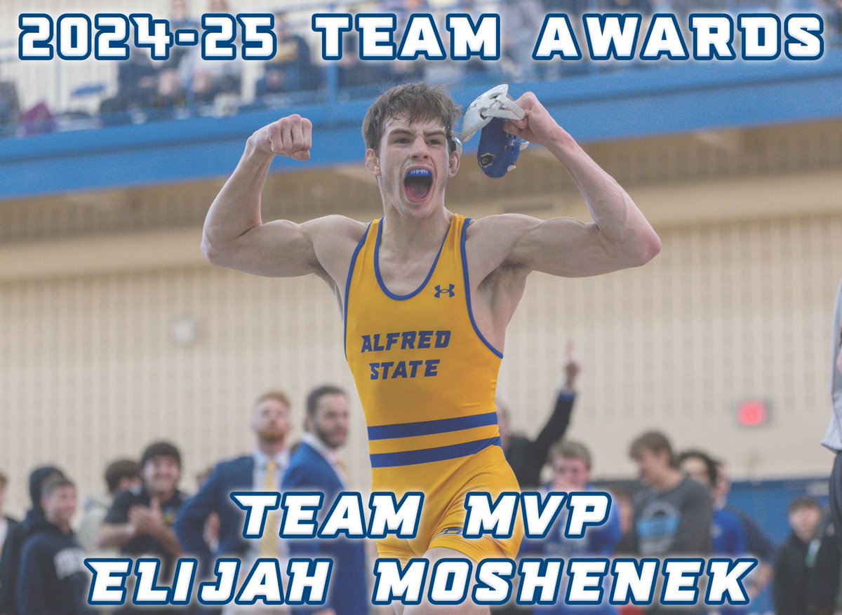 Alfred State Wrestling (@alfredwrestling) on Twitter photo Ox Gang end of year team awards! Team MVP award goes to Elijah Moshenek!
π€ΌββοΈ NCAA National Qualifier
π
NCAA All-Region
π₯ AMCC Finalist
π₯ Williams Open Champ
π NWCA Scholar All-American
π ASC Iron Athlete of the Year
π Double Digit Wins by Pin
πββοΈ Team Leading 31 Wins Ox Gang end of year team awards! Team MVP award goes to Elijah Moshenek!
π€ΌββοΈ NCAA National Qualifier
π
NCAA All-Region
π₯ AMCC Finalist
π₯ Williams Open Champ
π NWCA Scholar All-American
π ASC Iron Athlete of the Year
π Double Digit Wins by Pin
πββοΈ Team Leading 31 Wins