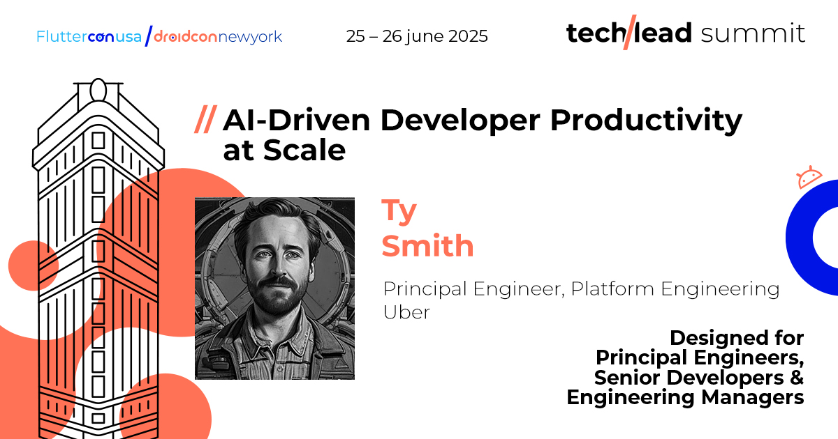 Technical excellence meets real-world leadership at #dcnyc25 🚨

The techlead summit is your toolkit for the next step in your #MobileDev career. <a href="/tsmith/">Ty Smith</a> goes over #AI code assistants to agentic systems &amp; explores how top teams are using AI to boost #dev productivity across the