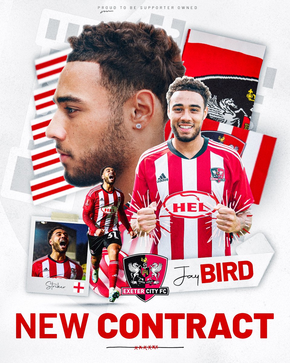 Extension triggered ✅

We are delighted to announce that Jay Bird is a Grecian for the 2️⃣5️⃣/2️⃣6️⃣ season 🤝

🔗 Full story ➡️ exetercityfc.co.uk/jaybirdextends 

#ECFC #SemperFidelis