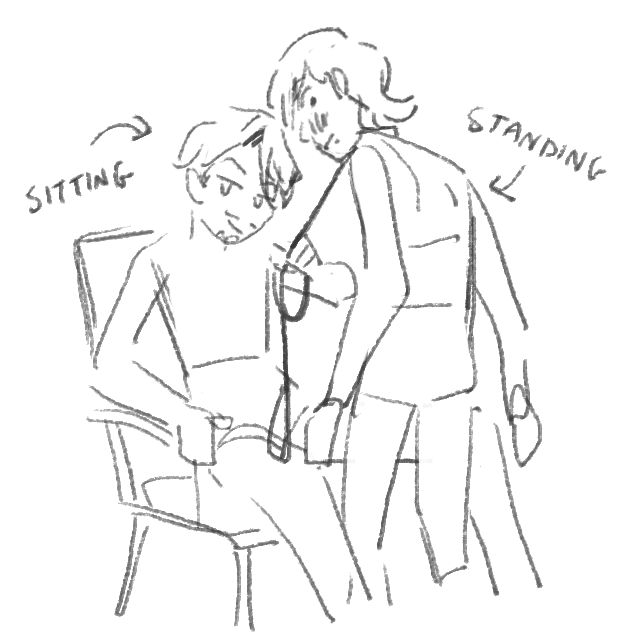 btw originally the pose I had in mind was something like this which is why xavier is taller... 