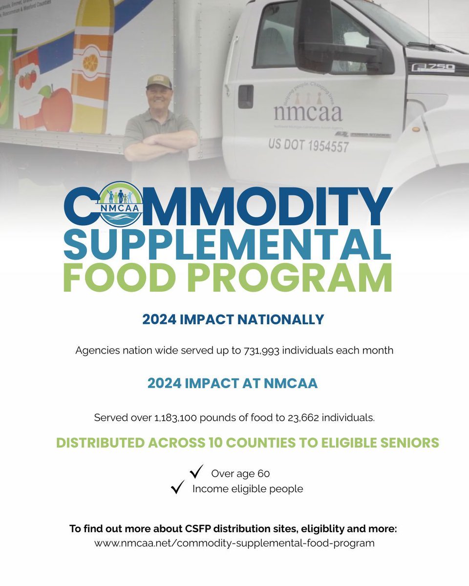 NWMICommAction's tweet image. 🥫 The Commodity Supplemental Food Program (CSFP) is more than just a box of food—it’s a lifeline for income-eligible older adults in our community. 🧓❤️

#CSFP #SeniorNutrition #FoodSecurity #CommunityAction #EndSeniorHunger #NMCAA #WeAreCommunityAction