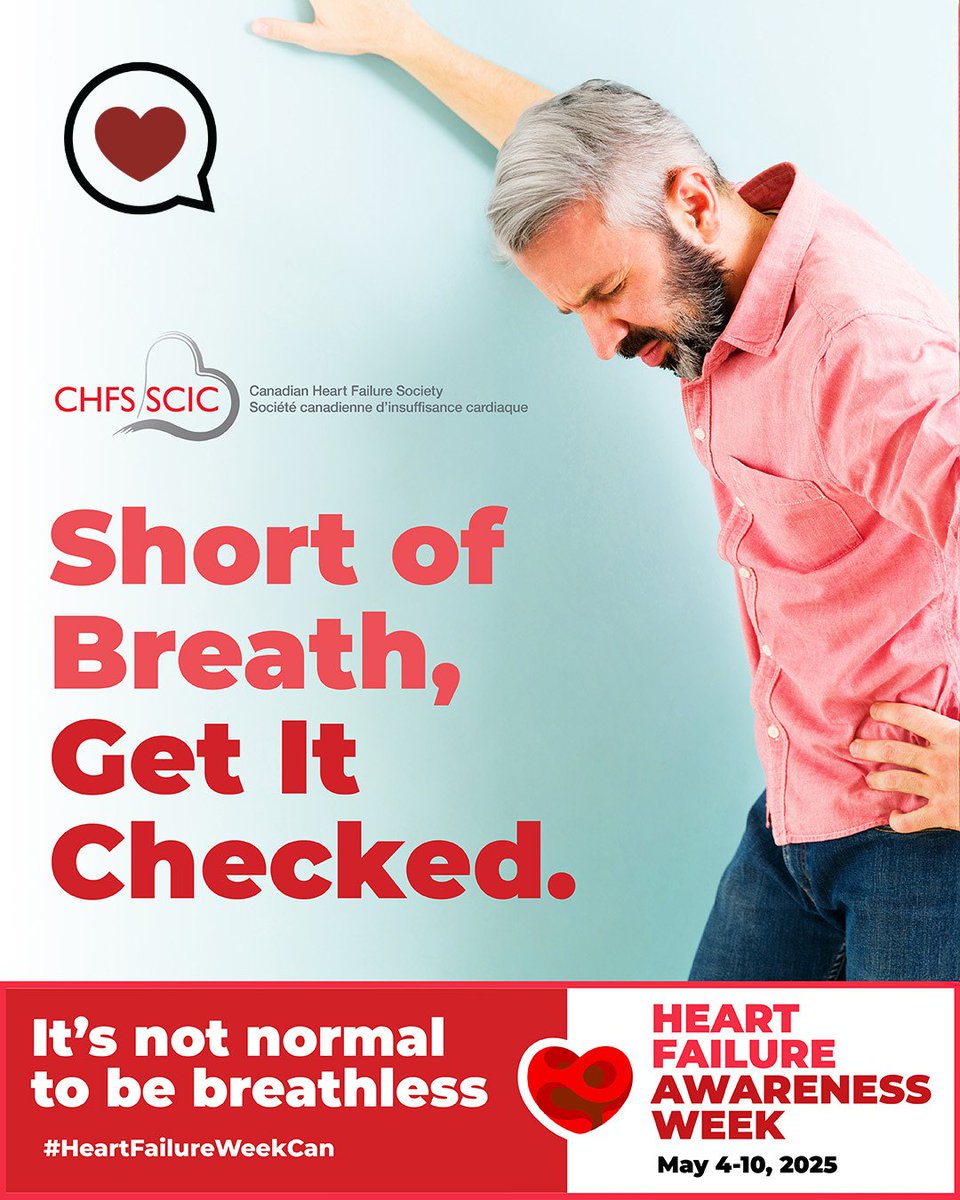 Heart Failure Awareness Week 2025 is here!
HeartLife is proud to partner with @CdnHFsociety to raise awareness &amp; uplift patient voices.
💡 It’s not normal to be breathless.
🔗 Learn more at heartlife.ca 
<a href="/CanHFSociety/">CHFS</a>
#HeartFailureWeekCan #CHFS #HeartLifeVoices