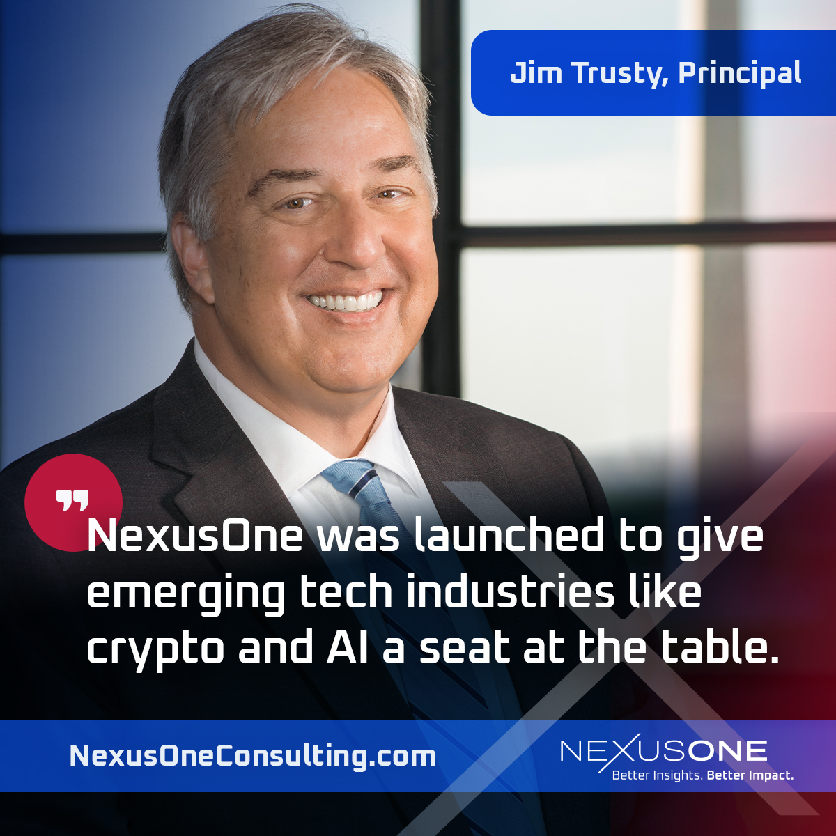nexusone (@nexusonebyifrah) on Twitter photo Principal, <a href="/TrustyLawyer/">James Trusty</a> brings 30+ years of federal prosecutor, DOJ, and high-profile litigation expertise making him a powerful advocate for NexusOne clients. nexusoneconsulting.com/jim-trusty/ Principal, <a href="/TrustyLawyer/">James Trusty</a> brings 30+ years of federal prosecutor, DOJ, and high-profile litigation expertise making him a powerful advocate for NexusOne clients. nexusoneconsulting.com/jim-trusty/