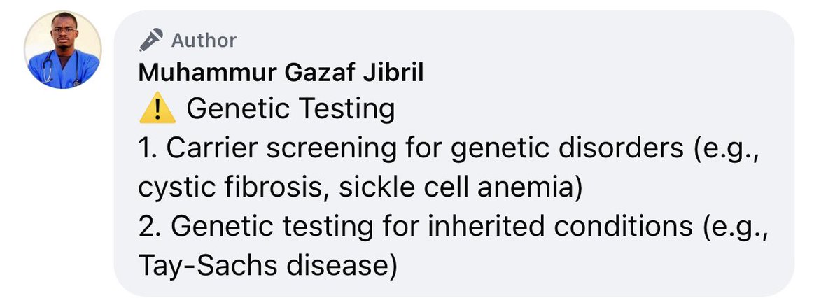 GazafJ's tweet image. Don’t get married without taking these medical tests.

Check comments for more 👇🏻

#healthtips
#preventionisbest
#wearelearning