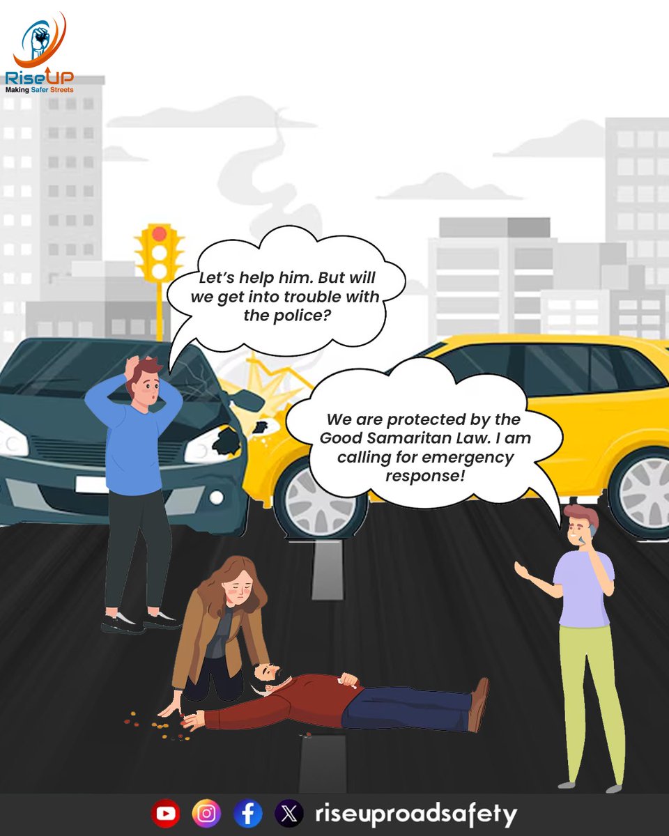 rishabhriseup's tweet photo. 🚑 Be a Hero, Not a Bystander! 🚑
A single act of kindness can save a life. The Good Samaritan Law protects those who step up to help accident victims—no legal worries, just humanity in action!
#SaveLives #goodsamaritan #HelpWithoutFear
@ranchipolice @RiseUp_Ngo https://t.co/ZAiCDXmH4I