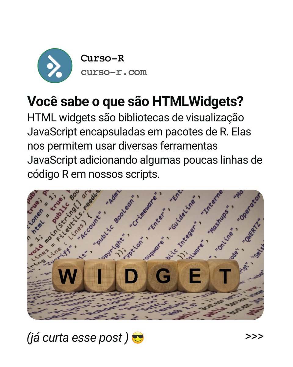 curso_r's tweet image. 📊 Já usou HTMLWidgets no R?
Com poucas linhas, você cria gráficos, tabelas e mapas interativos com plotly, DT, Leaflet e muito mais.
E sim, tudo isso conversa com o Shiny!
👉 curso-r.com/cursos
#RStats #Shiny #HTMLWidgets #DataScience #CursoR #DashboardsEmShiny
