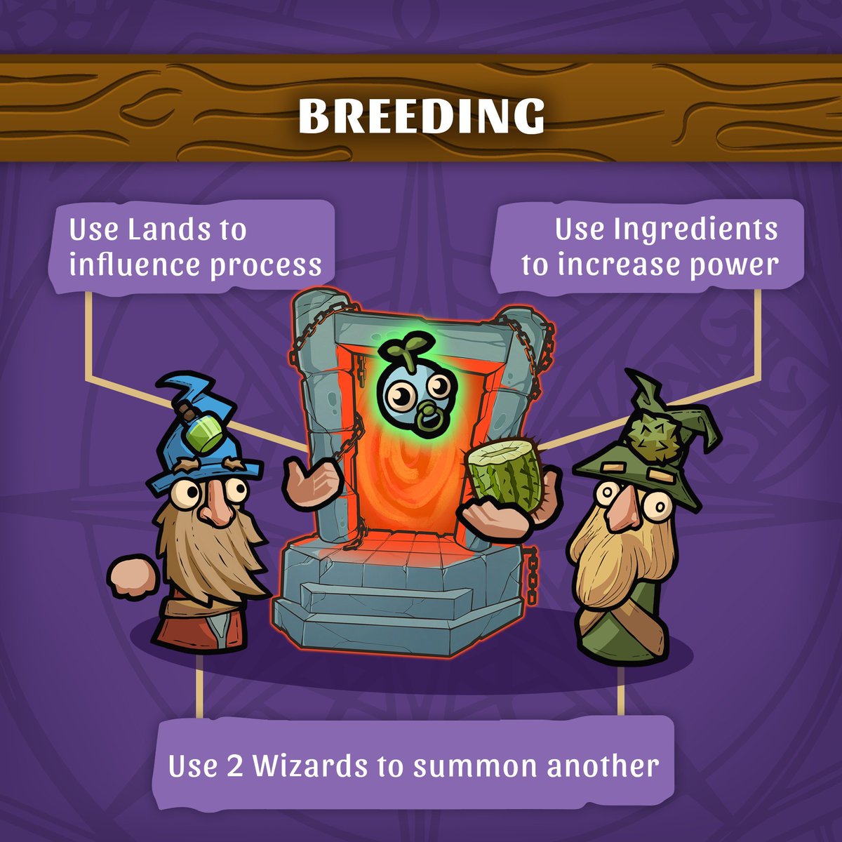 Did you know that during the Breeding you: 
Use NFT Lands to influence the process ✨
Use Ingredients to increase Elemental power 📷
Use 2 NFT Wizards to summon another 📷

Summon your NFT Wizards here and enjoy the gameplay🧙‍♂️🔥 #Mystix