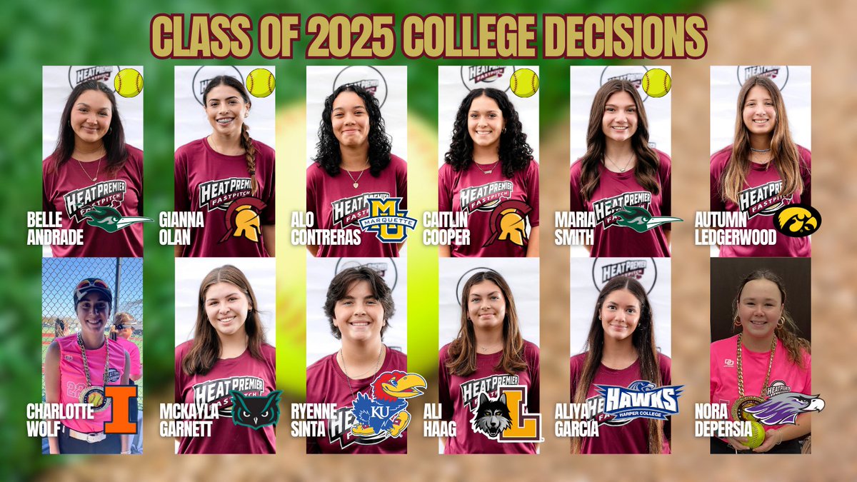 Heat Premier Fastpitch 06 (@heatpremier06) on Twitter photo 🎓 With decision day in the rear view - we’d like to congratulate our Class of 2025 seniors!
Special shoutout to our softball commits:
<a href="/bandradesb/">Belle Andrade</a>, Gianna Olan, <a href="/coopercaitlin28/">Caitlin Cooper</a> and <a href="/mssmith_29/">maria smith</a> - we can’t wait to watch you crush it at the next level! #HeatPremier #ClassOf2025 🎓 With decision day in the rear view - we’d like to congratulate our Class of 2025 seniors!
Special shoutout to our softball commits:
<a href="/bandradesb/">Belle Andrade</a>, Gianna Olan, <a href="/coopercaitlin28/">Caitlin Cooper</a> and <a href="/mssmith_29/">maria smith</a> - we can’t wait to watch you crush it at the next level! #HeatPremier #ClassOf2025