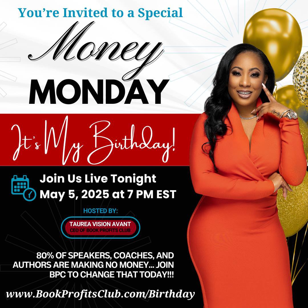 It’s my birthday! All are invited to join me to learn about this amazing partnership opportunity to make money!! Join us tonight by going to bookprofitclub.com/birthday