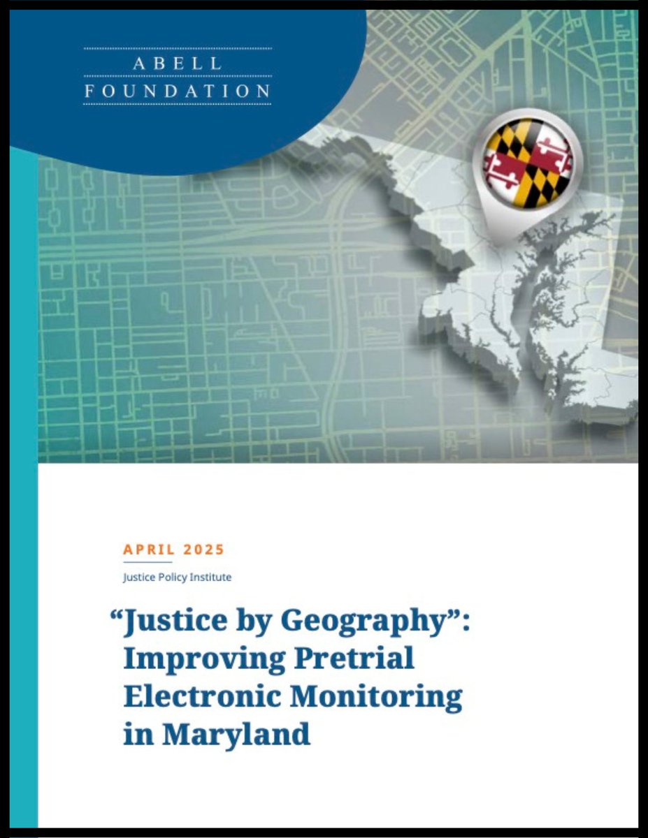 Today, JPI released a new report – 

Justice by Geography: Improving Pretrial Electronic Monitoring in Maryland

Using research and firsthand testimonials, the report uncovers the unjust use of EM in #MD and gives direction to correct this broken system.

justicepolicy.org/research/justi…