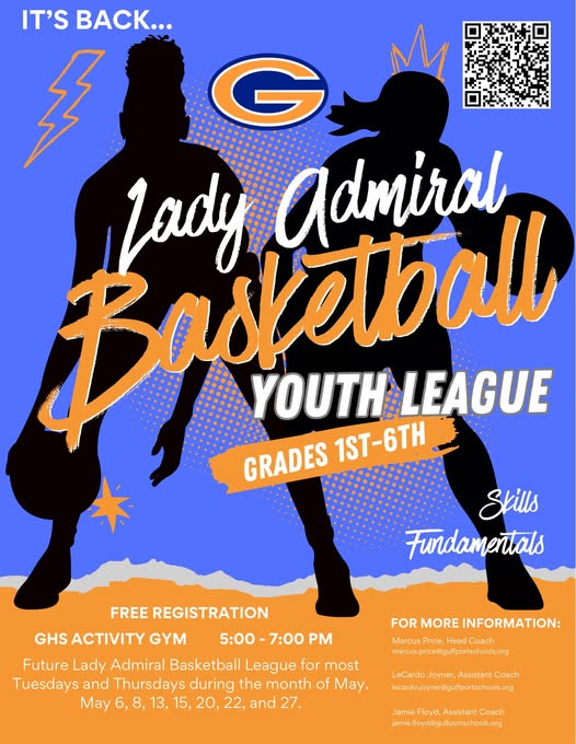 Admiral AD (@hooyah_ad) on Twitter photo 🚨Reminder, the first session is tomorrow from 5p-7p.
Scan the QR Code to Register Online or Register in person tomorrow 5pm-6pm at Bert Jenkins Gym.
<a href="/GulfportWBB/">Gulfport Women’s Basketball</a> 🚨Reminder, the first session is tomorrow from 5p-7p.
Scan the QR Code to Register Online or Register in person tomorrow 5pm-6pm at Bert Jenkins Gym.
<a href="/GulfportWBB/">Gulfport Women’s Basketball</a>