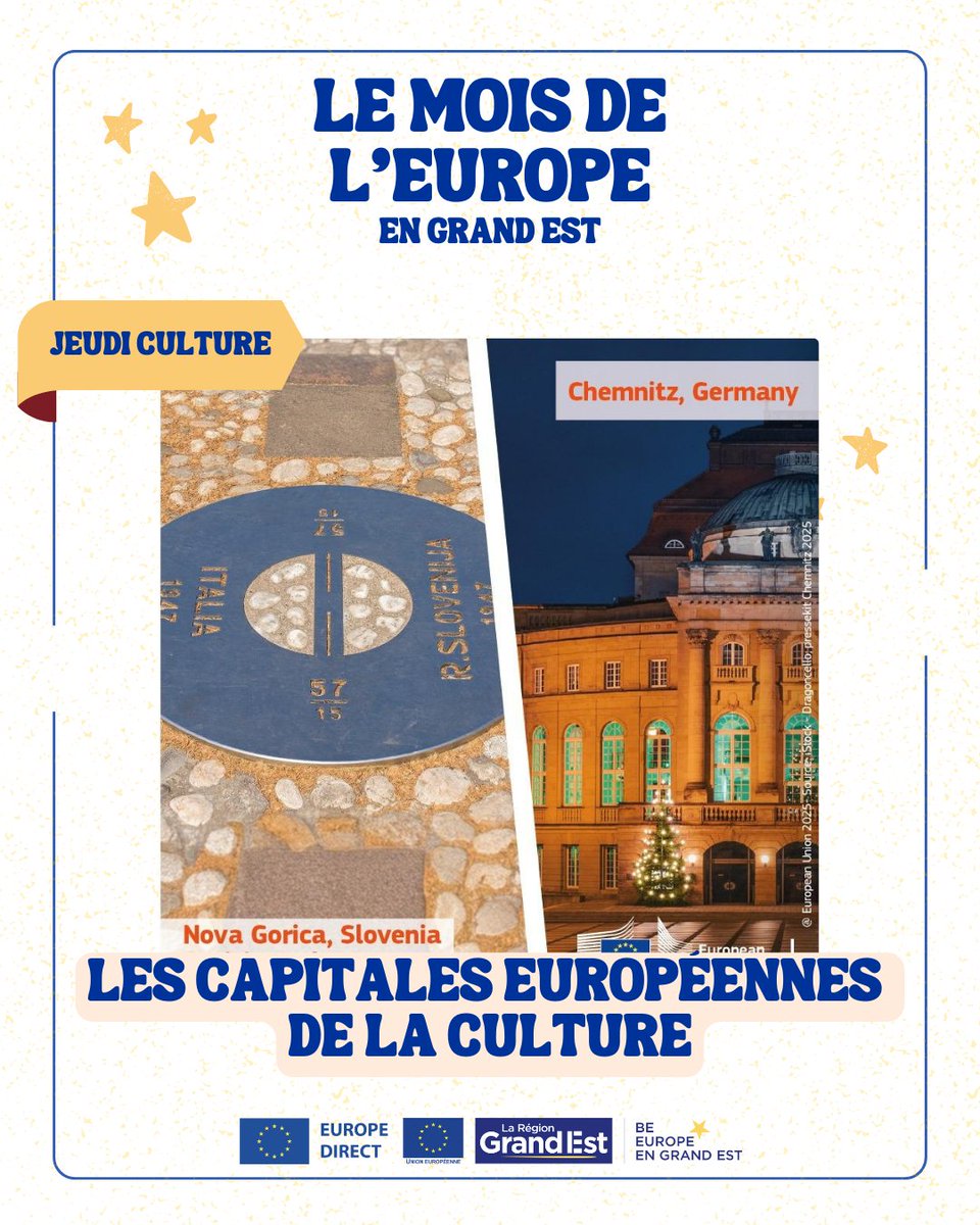 🌍✨ Jeudi Culture : Gorizia (IT) &amp; Nova Gorica (SI) sont Capitale européennes de la Culture 2025 sous le thème « Borderless Culture ».
🎨 +600 événements du 8 févr. au 31 déc. 2025.
🔗 go2025.eu
#MoisdelEurope #Culture #UE #Europe