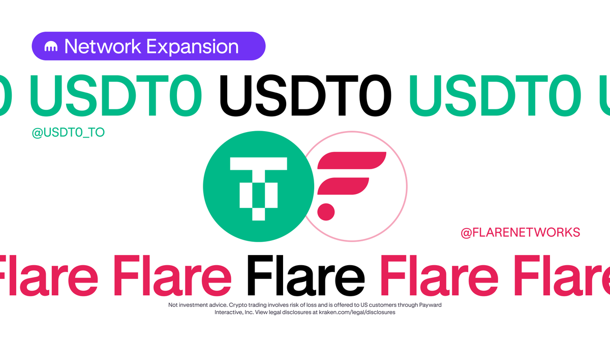 🛜 Network Expansion alert:

$USDT0 <a href="/USDT0_to/">USDT0</a> is now available on Flare <a href="/FlareNetworks/">Flare ☀️</a>

Trade here ⤵️
p.k.xyz/9f1e/t5p3ucxb 

*Geographic restrictions apply