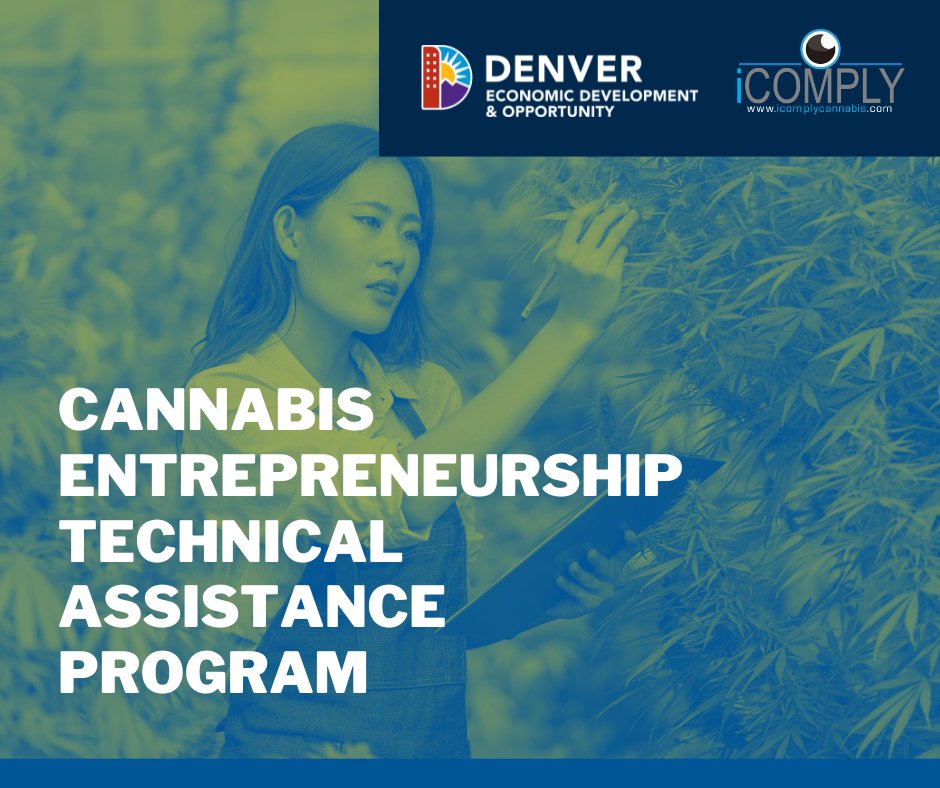 Denver Economic Development & Opportunity (@denveroed) on Twitter photo 📢 Applications are open for the Cannabis Entrepreneurship Technical Assistance Program! In partnership with <a href="/iComplyLLC/">iComply, LLC</a>, get expert guidance, tailored resources, and the support you need to launch a physical cannabis business. Check eligibility and apply: bit.ly/CannabisTechni… 📢 Applications are open for the Cannabis Entrepreneurship Technical Assistance Program! In partnership with <a href="/iComplyLLC/">iComply, LLC</a>, get expert guidance, tailored resources, and the support you need to launch a physical cannabis business. Check eligibility and apply: bit.ly/CannabisTechni…
