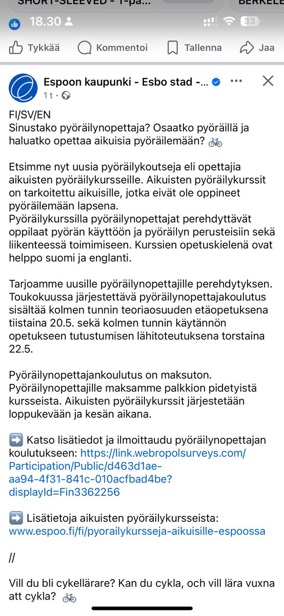 Paljonkohan tämä maksaa espoolaisille. Huom! Opetuskielenä helppo Suomi ja englanti