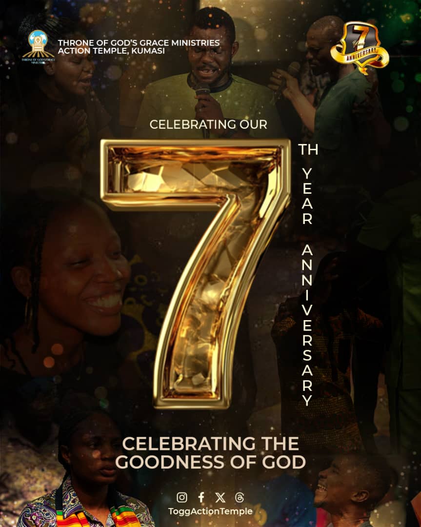 Toggactiontemp's tweet photo. 7 years of grace, growth, and God's goodness! On May 1st, we celebrated a journey filled with faith, love, and countless blessings. Here's to what God has done — and all that's yet to come!

#7yrsanniversary 
#toggactiontemple 
#toggkumasi 
#celebrating
#goodnessofgod https://t.co/xGgjbZuXFM