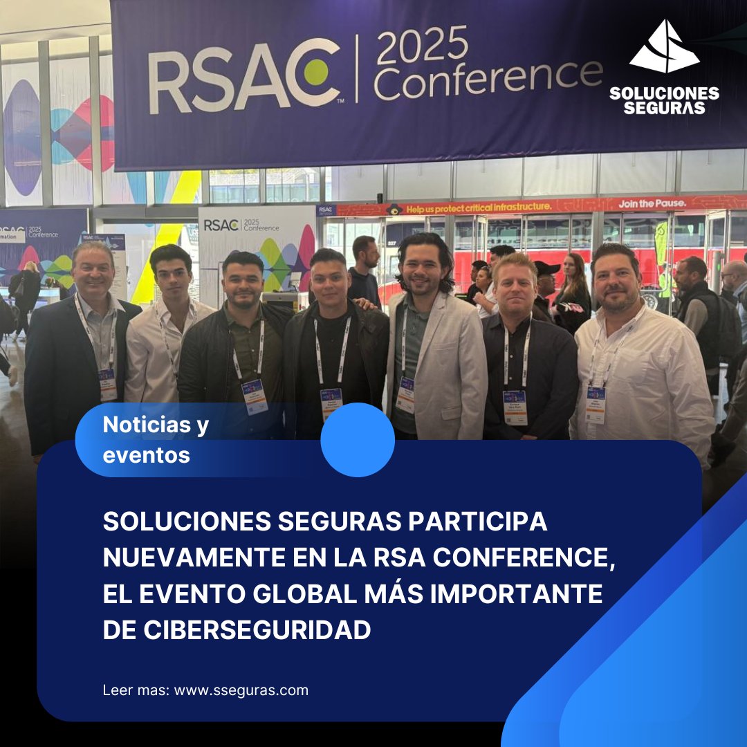 Soluciones Seguras (@s_seguras) on Twitter photo <a href="/s_seguras/">Soluciones Seguras</a> participó en la #RSAC2025 el evento global más influyente en #Ciberseguridad
Con una delegación liderada por nuestro CEO Eli Faskha, y Joey Milgram, CCO, exploramos las últimas tendencias en IA, seguridad digital y colaboración internacional
bit.ly/4iKMmw0 <a href="/s_seguras/">Soluciones Seguras</a> participó en la #RSAC2025 el evento global más influyente en #Ciberseguridad
Con una delegación liderada por nuestro CEO Eli Faskha, y Joey Milgram, CCO, exploramos las últimas tendencias en IA, seguridad digital y colaboración internacional
bit.ly/4iKMmw0