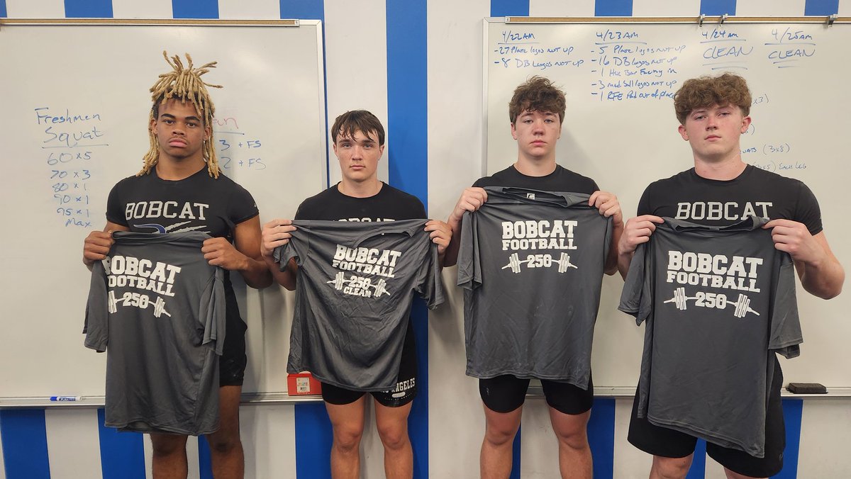 CoachBrownDL's tweet image. More SPRING CLEANING @ByronNelsonFB Spring Ball Edition! New members to the 250+ group! #WWW Big shout to @Ram_Hart for all of his hard work in creating & running our program. Definitely will be hard to match!