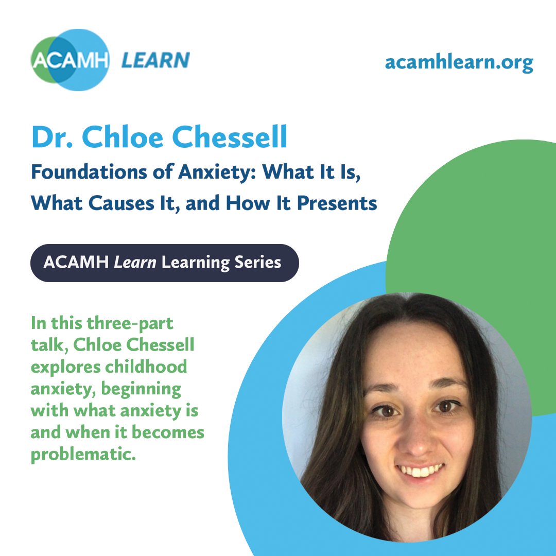 Association for Child & Adolescent Mental Health (@acamh) on Twitter photo Interested in understanding the foundations of #Anxiety: what it is, what causes it, and how it presents?
Check out <a href="/ChessellChloe/">Chloe Chessell</a>'s fantastic <a href="/ACAMHLearn/">ACAMH Learn</a> Introductory Learning Series - with 3 brilliant videos and eligible for CPD certification upon completion! Interested in understanding the foundations of #Anxiety: what it is, what causes it, and how it presents?
Check out <a href="/ChessellChloe/">Chloe Chessell</a>'s fantastic <a href="/ACAMHLearn/">ACAMH Learn</a> Introductory Learning Series - with 3 brilliant videos and eligible for CPD certification upon completion!