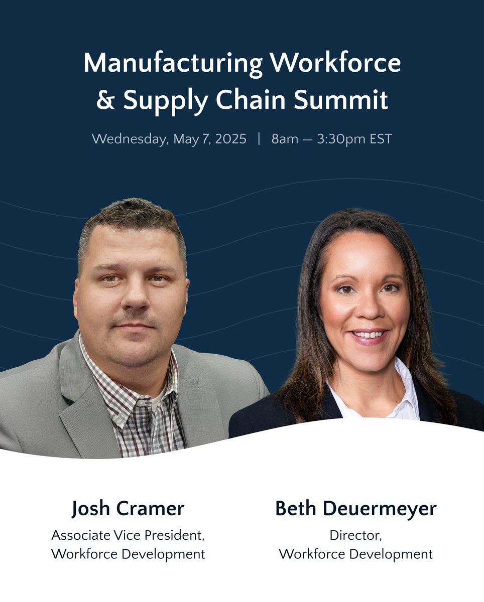BFA’s Josh Cramer and Beth Deuermeyer will be speaking Wednesday at the Manufacturing Workforce &amp; Supply Chain Summit on the Maritime Industrial Base Program’s mission and the effort to grow America’s workforce and supplier base.

More info &gt;&gt; eventbrite.com/e/manufacturin…