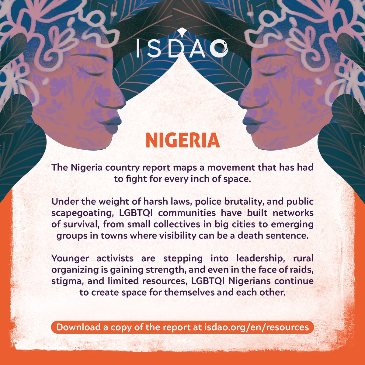 ISDAOSankofa's tweet image. In Nigeria, LGBTQI people face constant risk, from police raids to criminal laws that enable harassment and violence. Still, they are organizing, creating safe spaces, advocating for rights, and growing the movement

👉🏾 Download the Nigeria country report: isdao.org/en/resources