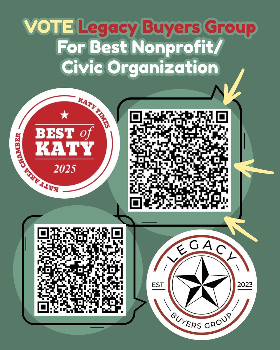Congratulations to Diego 🌟 2025 Mayde Creek FFA Legacy Impact Award Winner. ❗️Go VOTE for @legacybuyersgroup for best nonprofit/civic organization using the QR code! 🗳️✍🏼