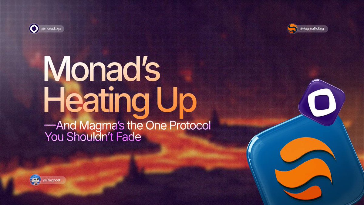 0xxghost's tweet image. Monad’s heating up—and Magma’s the one staking protocol you shouldn’t fade.

Let’s talk about the fastest L1 you’re not paying enough attention to, and the protocol quietly becoming its core engine;

@monad_xyz &amp;amp; @MagmaStaking.

A 🧵: