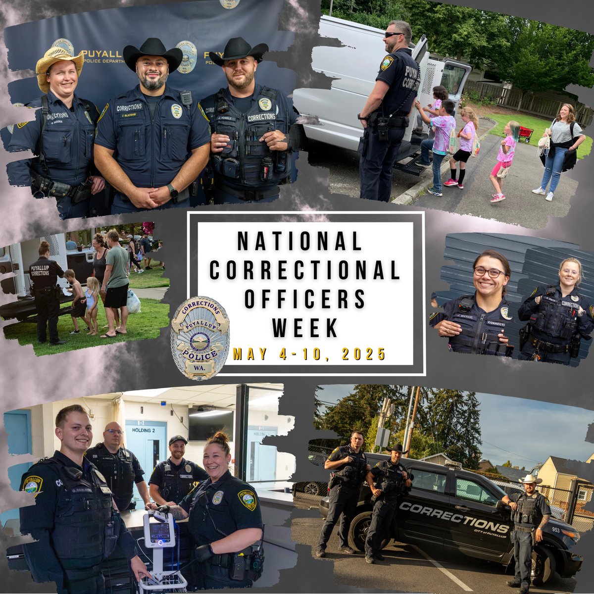 We are so thankful to have a team that works 24/7 365 days a year to operate a safe &amp; secure facility while facing the difficult, &amp; at times dangerous, assignment of ensuring the security, safety, &amp; well-being of the inmates housed in the Puyallup Jail. We appreciate all you do!