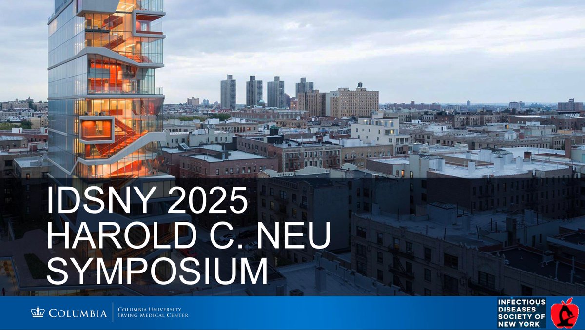 The IDSNY Annual Harold C. Neu Symposium is at CUIMC on Tuesday, May 13th.  Register, vote &amp; renew your membership at idsny.org. Any problems, enter your info here (qualtricsxm355xg42g3.qualtrics.com/jfe/form/SV_00…) and you can pay on site! #measles #RSV #tuberculosis #gonorrhea