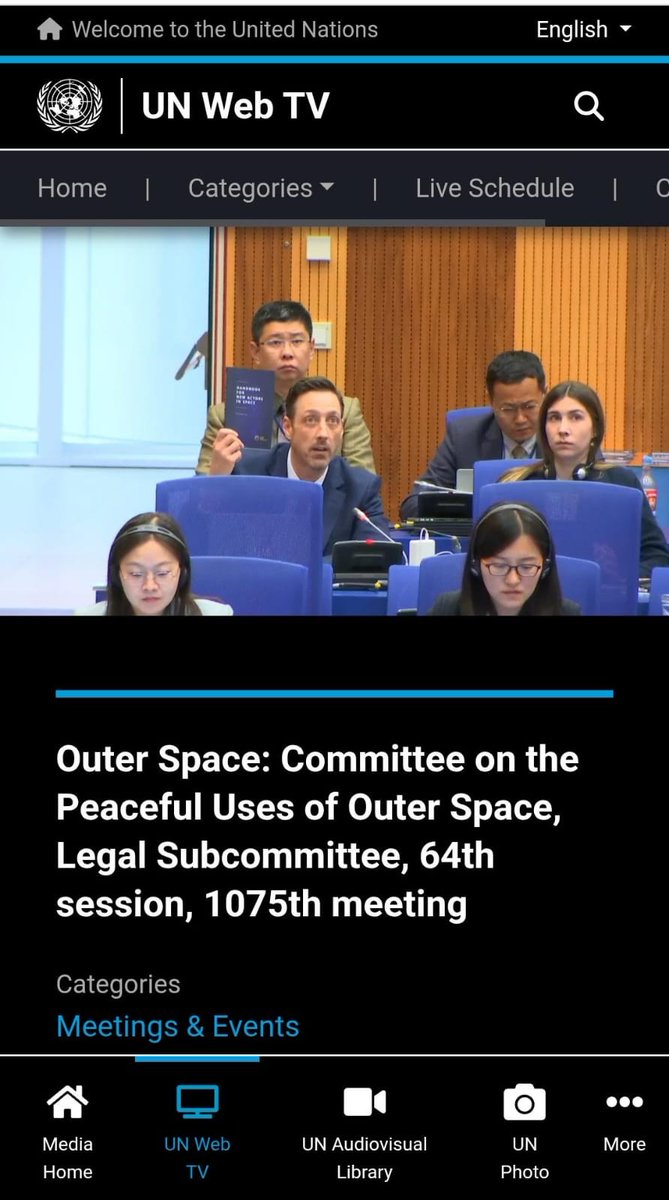 Christopher Johnson (@chrisjohnsonesq) on Twitter photo Today I delivered the <a href="/SWFoundation/">Secure World Foundation</a> statement at the #COPUOS Legal Subcommittee, under agenda #4. Information on the Activities of International Intergovernmental & Non-governmental Organizations Relating to #SpaceLaw ➡️Statement at bit.ly/4m2WS4z 🛰️ Today I delivered the <a href="/SWFoundation/">Secure World Foundation</a> statement at the #COPUOS Legal Subcommittee, under agenda #4. Information on the Activities of International Intergovernmental & Non-governmental Organizations Relating to #SpaceLaw ➡️Statement at bit.ly/4m2WS4z 🛰️