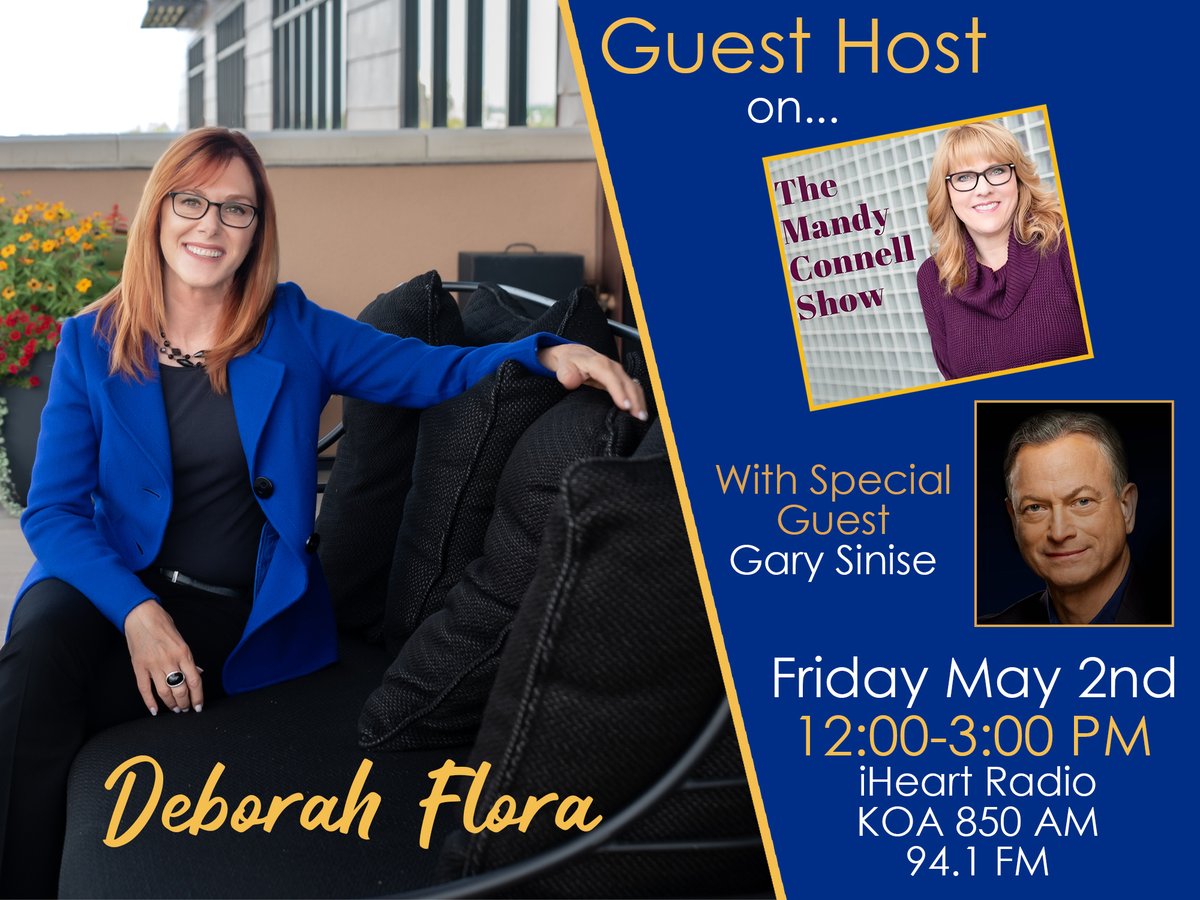 Deborah Flora (@deborahflora1) on Twitter photo If you missed my guest hosting for <a href="/MandyConnell/">The Driving In Silence Mandy Connell</a> on <a href="/KOAColorado/">KOA 850 AM & 94.1 FM</a> and my moving interview with special guest <a href="/GarySinise/">Gary Sinise</a> about the <a href="/GarySiniseFound/">GarySiniseFoundation</a> here is the link: iheart.com/podcast/88-theโฆ If you missed my guest hosting for <a href="/MandyConnell/">The Driving In Silence Mandy Connell</a> on <a href="/KOAColorado/">KOA 850 AM & 94.1 FM</a> and my moving interview with special guest <a href="/GarySinise/">Gary Sinise</a> about the <a href="/GarySiniseFound/">GarySiniseFoundation</a> here is the link: iheart.com/podcast/88-theโฆ