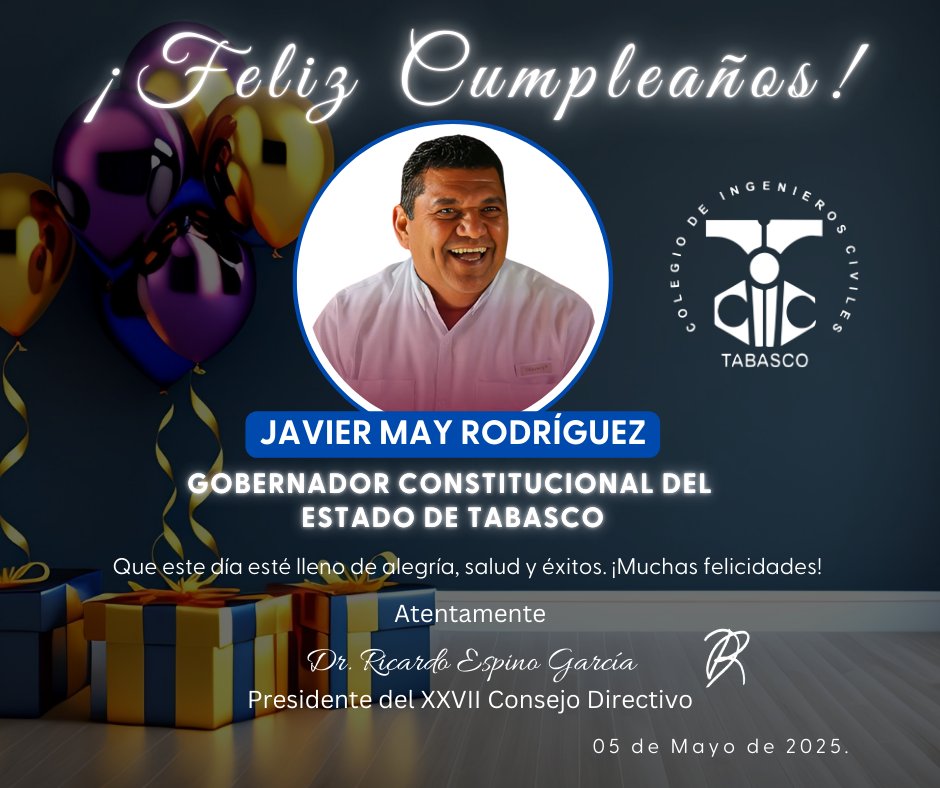 Cictab's tweet photo. 🎉 ¡Feliz cumpleaños, Gobernador Javier May Rodríguez! 🎂 https://t.co/jc5fQ5ca6T