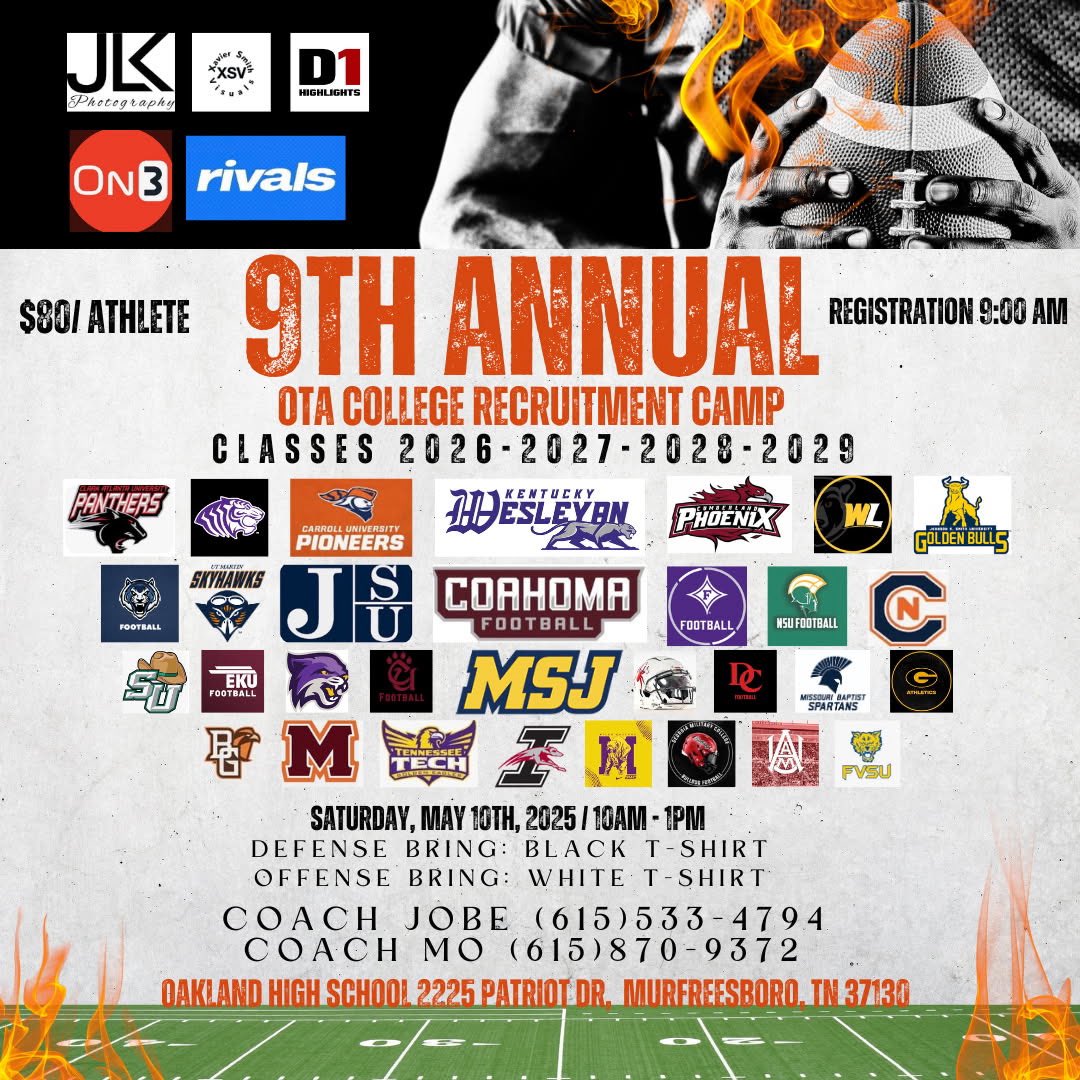 changespark_io's tweet photo. I will be in Murfreesboro (Oakland HS) for this camp. Reach out if you plan to be there. https://t.co/z2nGBJGqZz