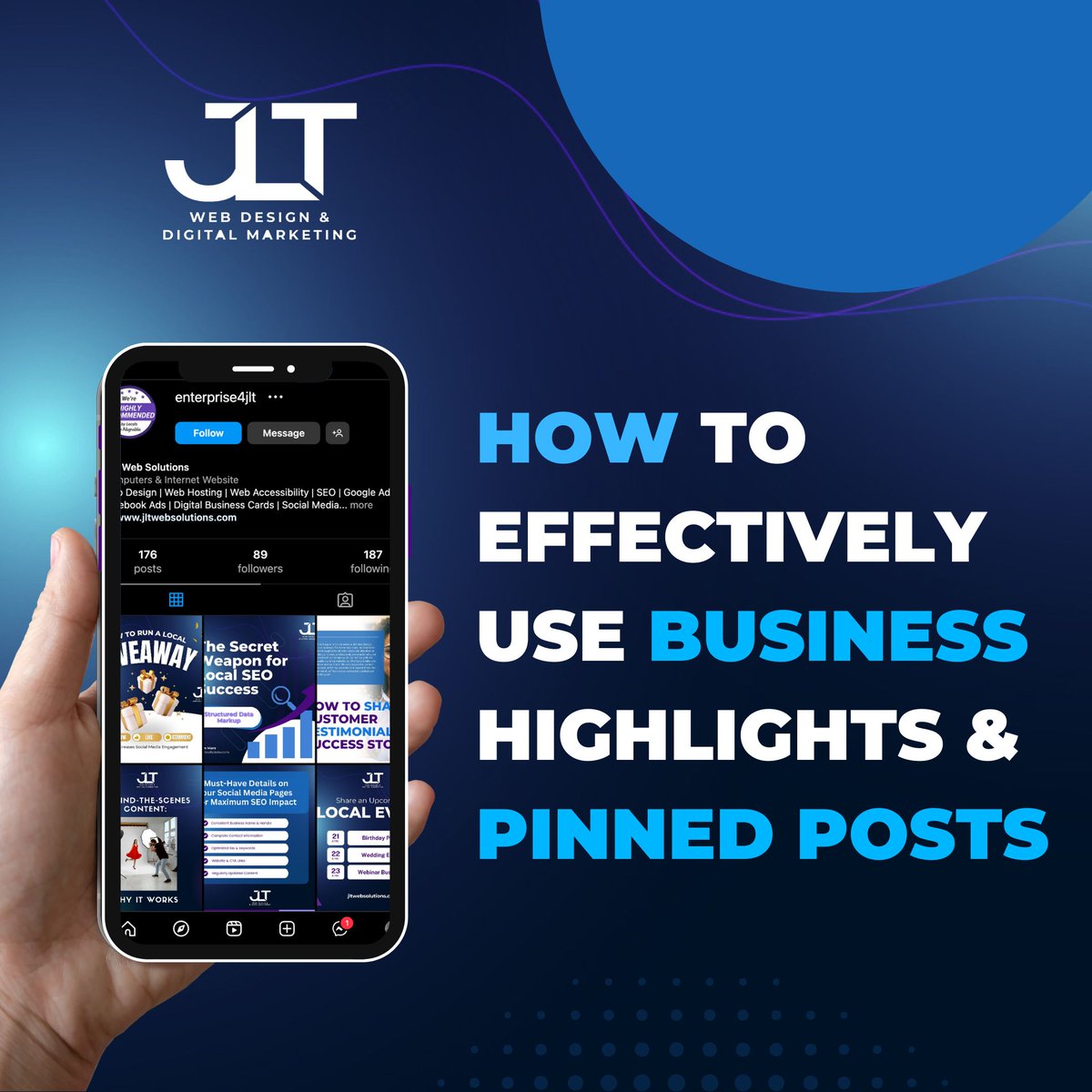 jlt_web's tweet image. Your profile’s top section is prime real estate—use it! Pinned posts and highlights boost visibility, showcase key content, and drive engagement. Ready to optimize your social media? Visit jltwebsolutions.com/social-media-m…
#SocialMediaStrategy #JLTWebSolutions