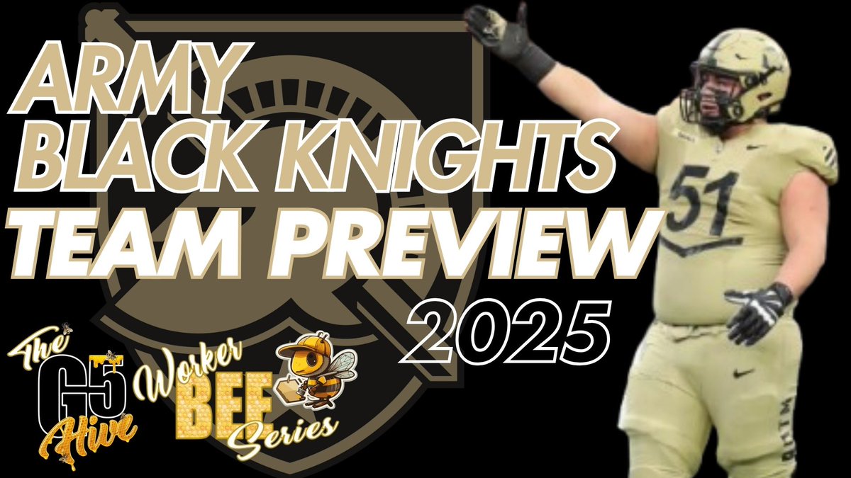 The G5 Hive (@g5hive) on Twitter photo On, Brave Old Army Team! Fight on to Victory! We sit down w/<a href="/BKKnightNation/">Black Knight Nation</a> and preview the 2025 <a href="/ArmyWP_Football/">Army Football</a> Team! Now on YouTube, Apple & Spotify! While you are there hit that Subscribe button & give us a follow on X! #GoArmy #G5Hive #CollegeFootball youtu.be/RbRCUcVMExw On, Brave Old Army Team! Fight on to Victory! We sit down w/<a href="/BKKnightNation/">Black Knight Nation</a> and preview the 2025 <a href="/ArmyWP_Football/">Army Football</a> Team! Now on YouTube, Apple & Spotify! While you are there hit that Subscribe button & give us a follow on X! #GoArmy #G5Hive #CollegeFootball youtu.be/RbRCUcVMExw