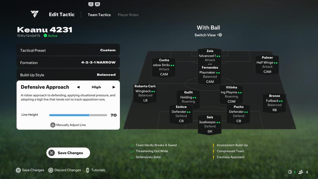 🚨🔥 INSANE 4-2-3-1 IS HERE 🔥🚨

This is by far my most fun, balanced and insane tactic 🤯

✅️ Endless passing options
✅️ Incredible defensively 
🔥 More attacking options than you could imagine

Score amazing goals, control possession and just dominate

Code : ?EWyY2mG#7S