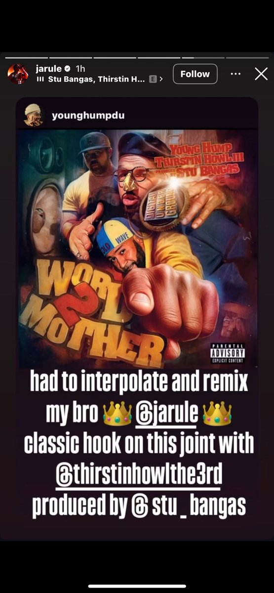 Stu Bangas (@stu_bangas) on Twitter photo Now Streaming - go bump it
<a href="/ThirstinHowl3rd/">THIRSTIN HOWL THE 3RD</a> <a href="/YoungHumpDU/">YoungHumpDU</a> <a href="/Stu_Bangas/">Stu Bangas</a>
Shout to <a href="/jarule/">Ja Rule</a> for sharing it
linktr.ee/Stu_Bangas Now Streaming - go bump it
<a href="/ThirstinHowl3rd/">THIRSTIN HOWL THE 3RD</a> <a href="/YoungHumpDU/">YoungHumpDU</a> <a href="/Stu_Bangas/">Stu Bangas</a>
Shout to <a href="/jarule/">Ja Rule</a> for sharing it
linktr.ee/Stu_Bangas