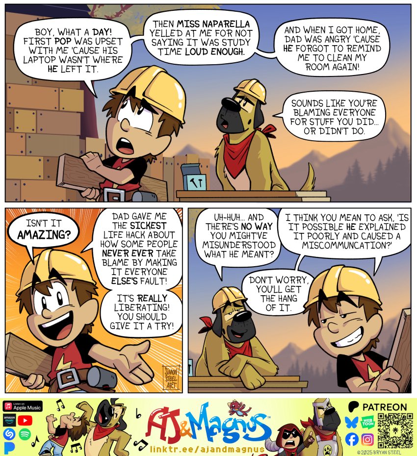 Blaming Everyone

Looks like AJ got some good advice that got misinterpreted. Has this ever happened to you?