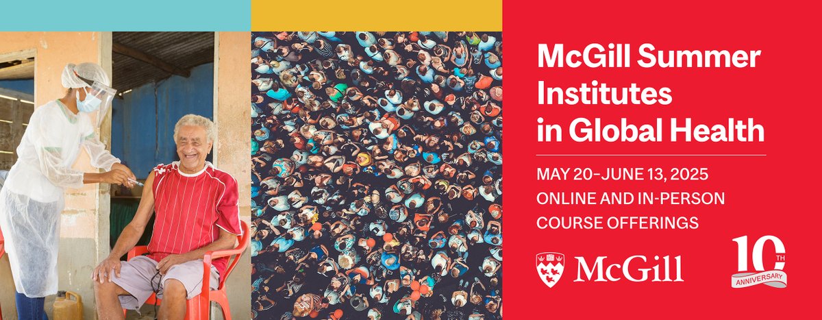 McGill Global Health Programs (@mcgillghp) on Twitter photo <a href="/mcgillu/">McGill University</a> May 20-June 13: Be part of an engaged, interdisciplinary community of global health experts and attend the 10th McGill Summer Institutes in Global Health.
Join global experts in courses on TB, diagnostics, global health law, digital health, and more. mcgill.ca/summerinstitut… <a href="/mcgillu/">McGill University</a> May 20-June 13: Be part of an engaged, interdisciplinary community of global health experts and attend the 10th McGill Summer Institutes in Global Health.
Join global experts in courses on TB, diagnostics, global health law, digital health, and more. mcgill.ca/summerinstitut…