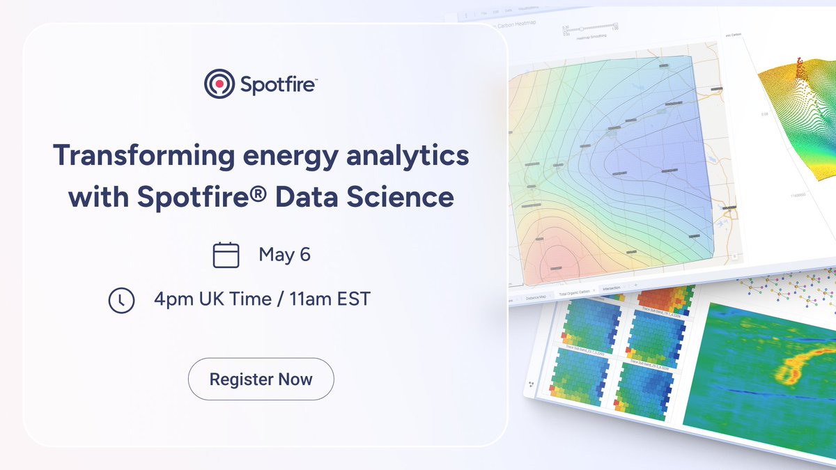 jricharman's tweet image. Tomorrow’s the day! Don’t miss out on our exclusive webinar: Transforming Energy Analytics with Spotfire® Data Science 

May 6th at 4 PM UK / 11 AM EST.

👉 Sign Up Now: spr.ly/6012274gr 

#EnergyAnalytics #VisualDataScience #Spotfire