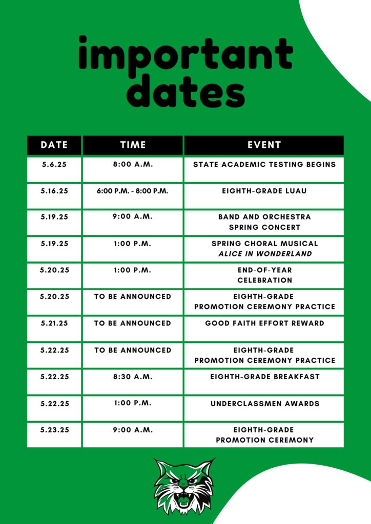 IMPORTANT UPCOMING DATES

We previously posted these dates, but we want to remind everyone of what is on the horizon. Should dates and times change for any of our upcoming events, we will keep everyone updated.
